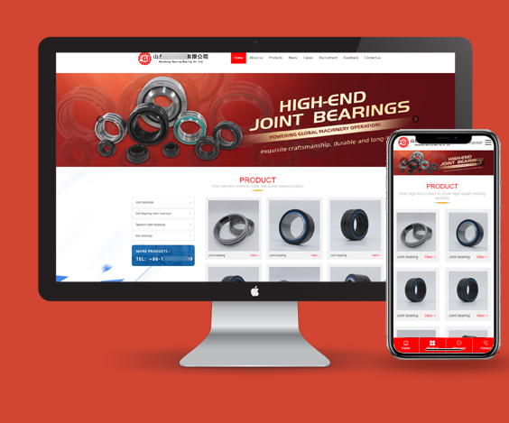 關節軸承廠家外貿網站設計-響應式網站建設